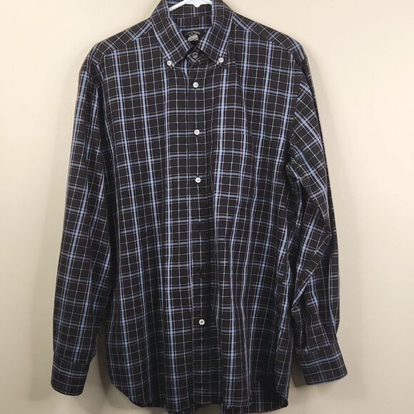 Paul & Shark Yachting Long Sleeve Plaid Print Button Down Shirt Large - Picture 1 of 7